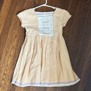 Well Dressed Wolf light orange and purple gingham Dress